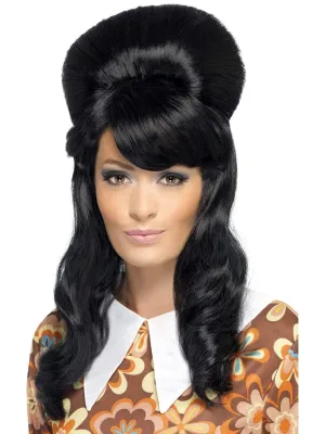 60s Black Brigitte Bouffant Wig