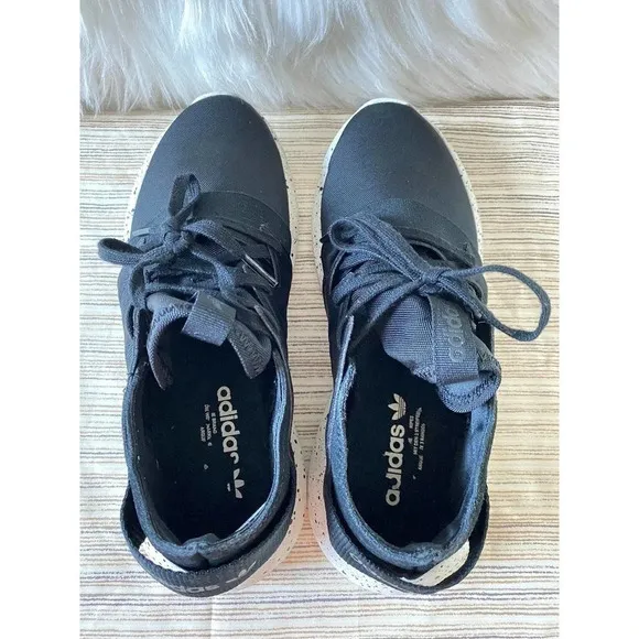 Adidas Tubular Men's PYV Male Size US 6.5 Black White Athletic Lace-Up Sneakers