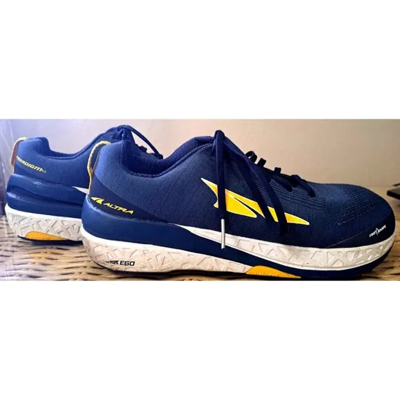 Altra Paradigm Men's 10 Blue Low Cut Lace Up Athletic Sneakers