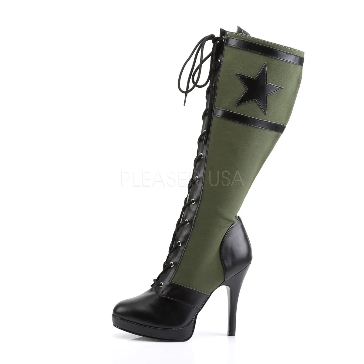 ARENA-2022  Black Pu-Army Green Canvas