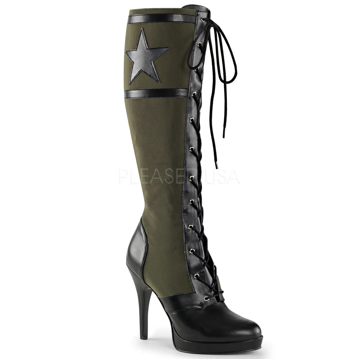 ARENA-2022  Black Pu-Army Green Canvas
