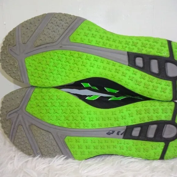 ASICS FuzeX TR Mens Size 11 US Gray Black Green Athletic Training Sneakers S613N