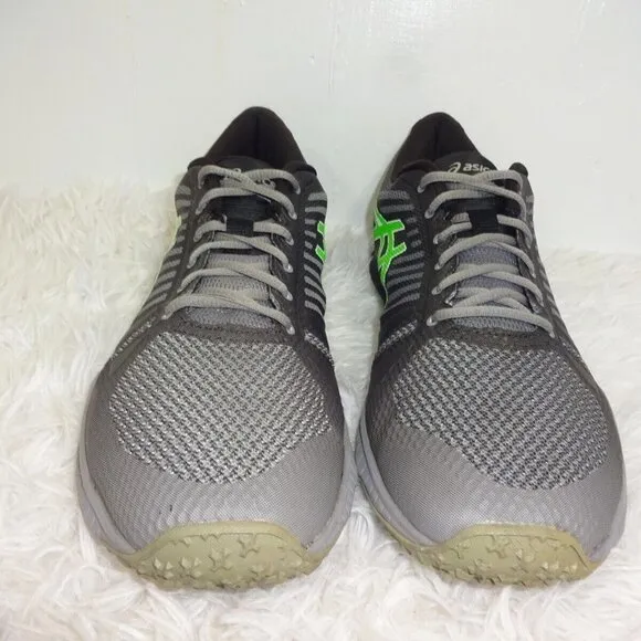ASICS FuzeX TR Mens Size 11 US Gray Black Green Athletic Training Sneakers S613N