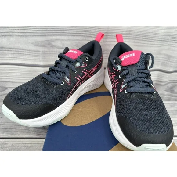 ASICS GEL CUMULUS 25 GS SNEAKERS Youth Girl Size 3 TARMAC / HOT PINK  NEW IN BOX