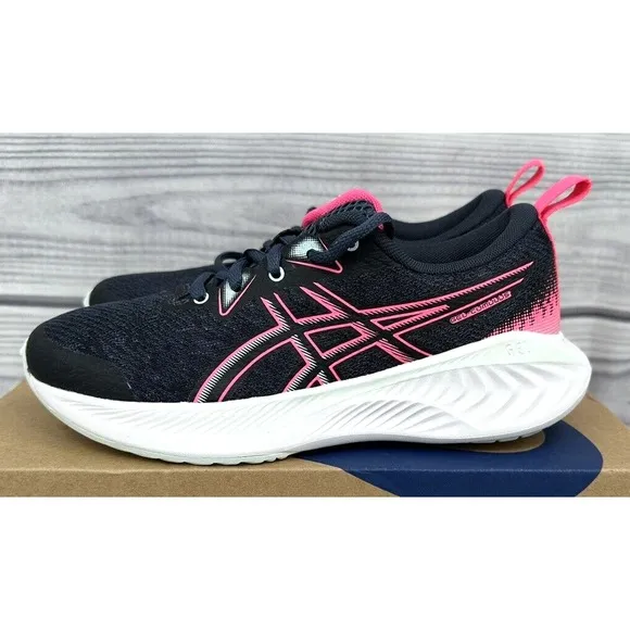 ASICS GEL CUMULUS 25 GS SNEAKERS Youth Girl Size 3 TARMAC / HOT PINK  NEW IN BOX