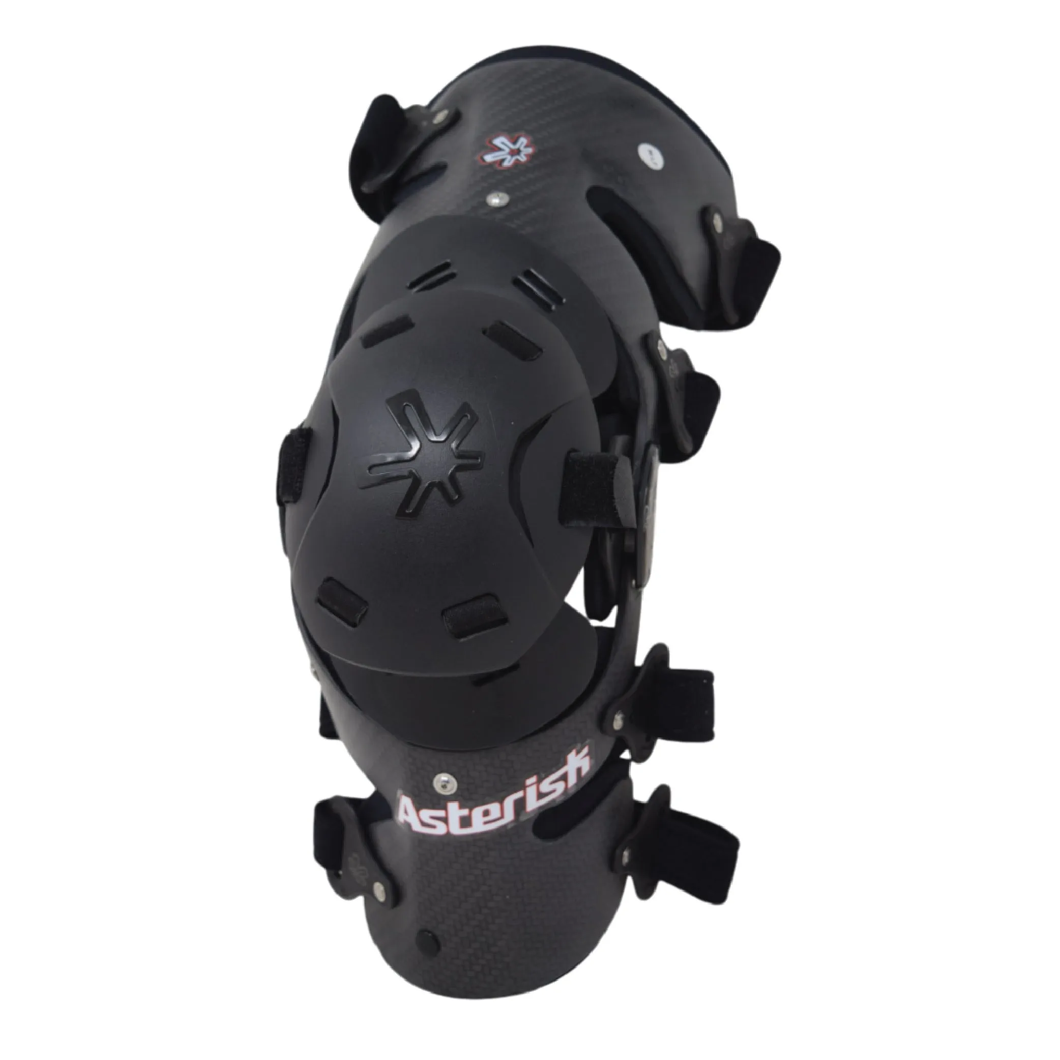 Asterisk Carbon Cell One - Advanced Knee Protector Brace (Left Only) for Motocross, Snowboarding, Wakeboarding, Off-Roading, Football & More - Size Medium