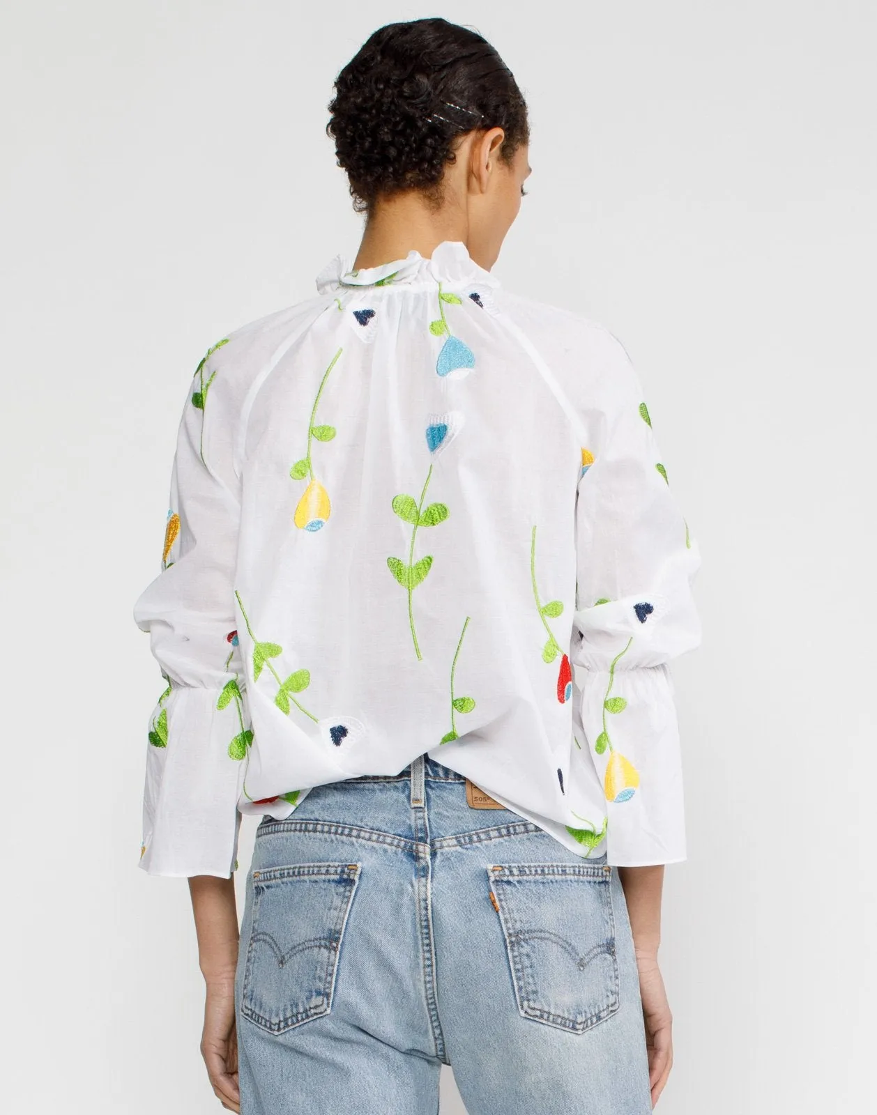Aurelia Embroidered Organdy Top
