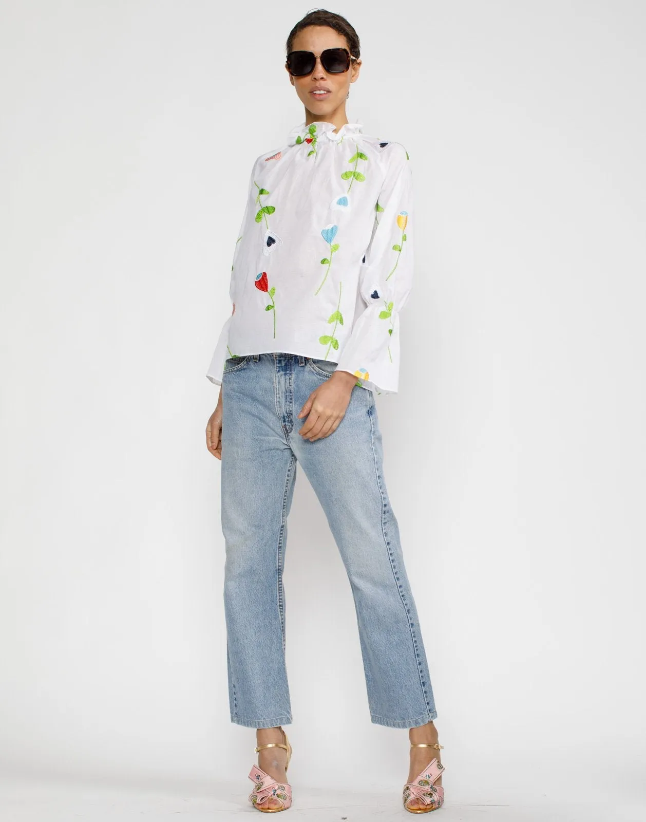 Aurelia Embroidered Organdy Top