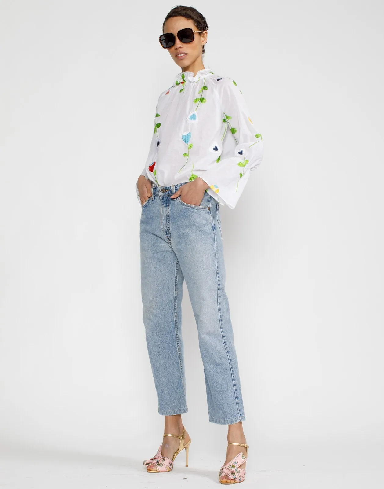Aurelia Embroidered Organdy Top