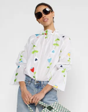 Aurelia Embroidered Organdy Top
