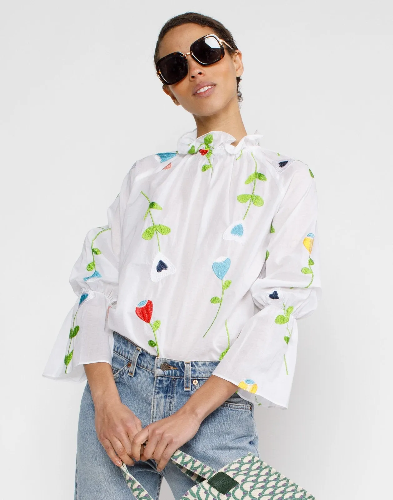 Aurelia Embroidered Organdy Top