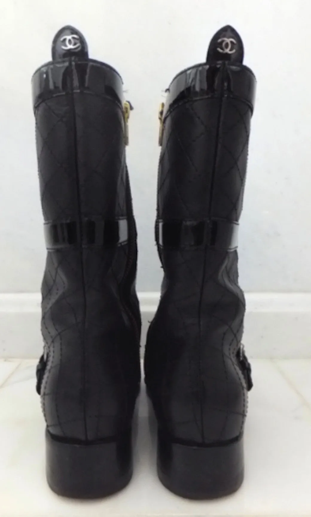 Authentic Chanel Military Runway Boots Sz 6