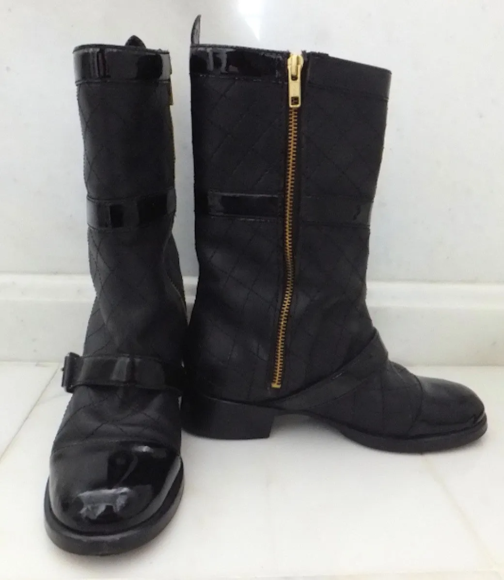 Authentic Chanel Military Runway Boots Sz 6