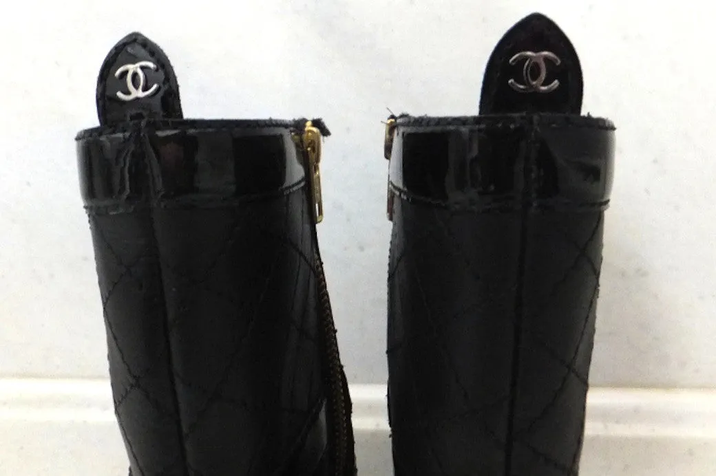 Authentic Chanel Military Runway Boots Sz 6