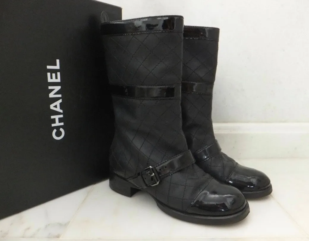 Authentic Chanel Military Runway Boots Sz 6