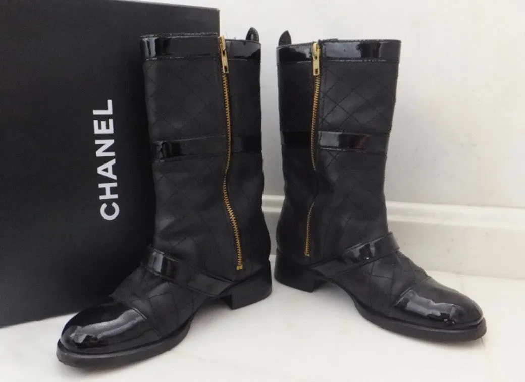 Authentic Chanel Military Runway Boots Sz 6