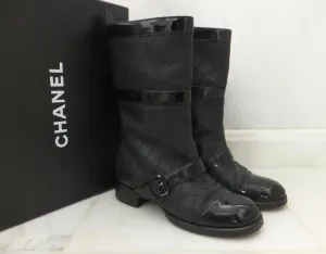 Authentic Chanel Military Runway Boots Sz 6