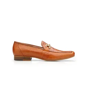 Belvedere Udine in Antique Brandy Genuine Caiman Crocodile and Lizard Loafers
