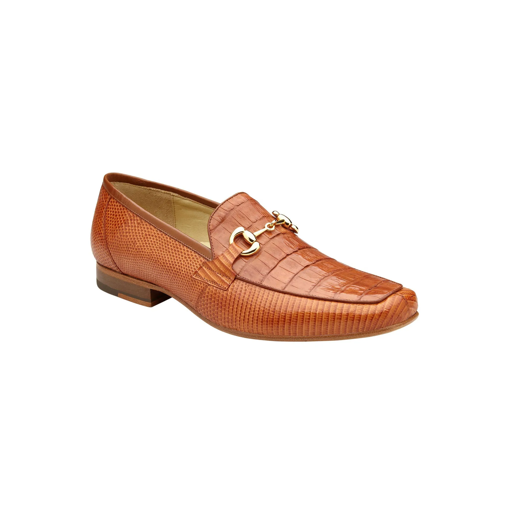 Belvedere Udine in Antique Brandy Genuine Caiman Crocodile and Lizard Loafers