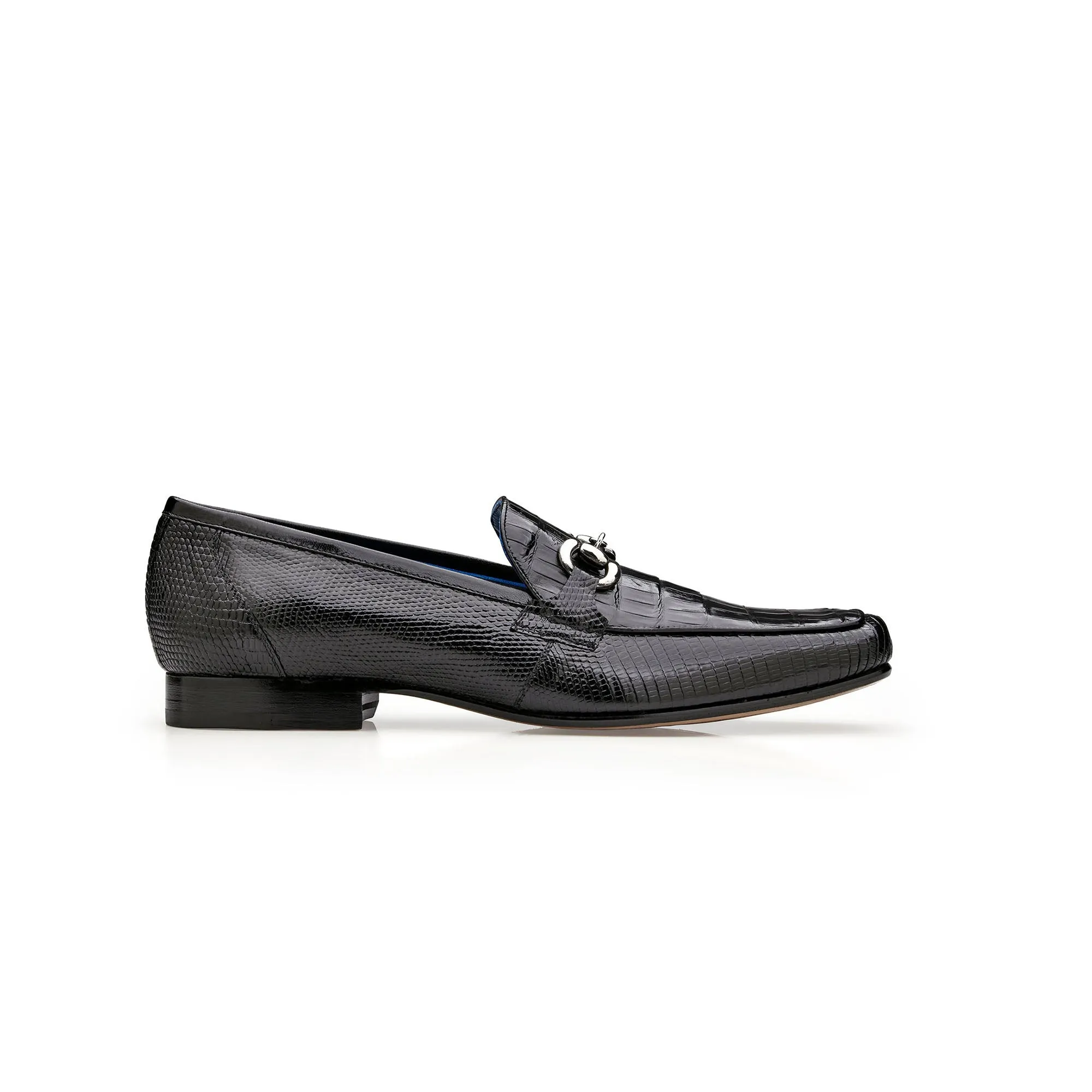Belvedere Udine in Black Genuine Caiman Crocodile and Lizard Loafers