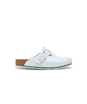 Birkenstock Boston Pro PU Coated/Leather White Clogs