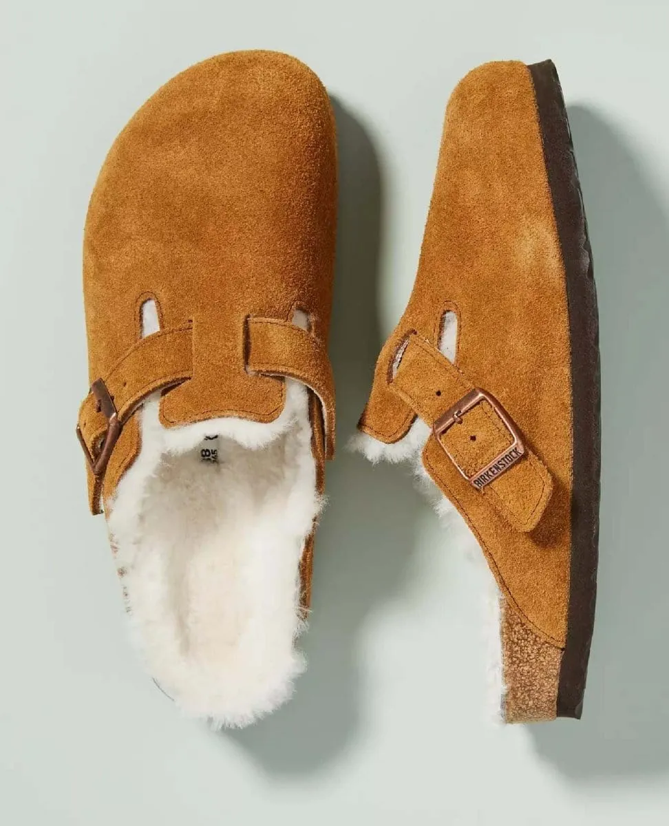 Birkenstock Boston Shearling Mink Clogs