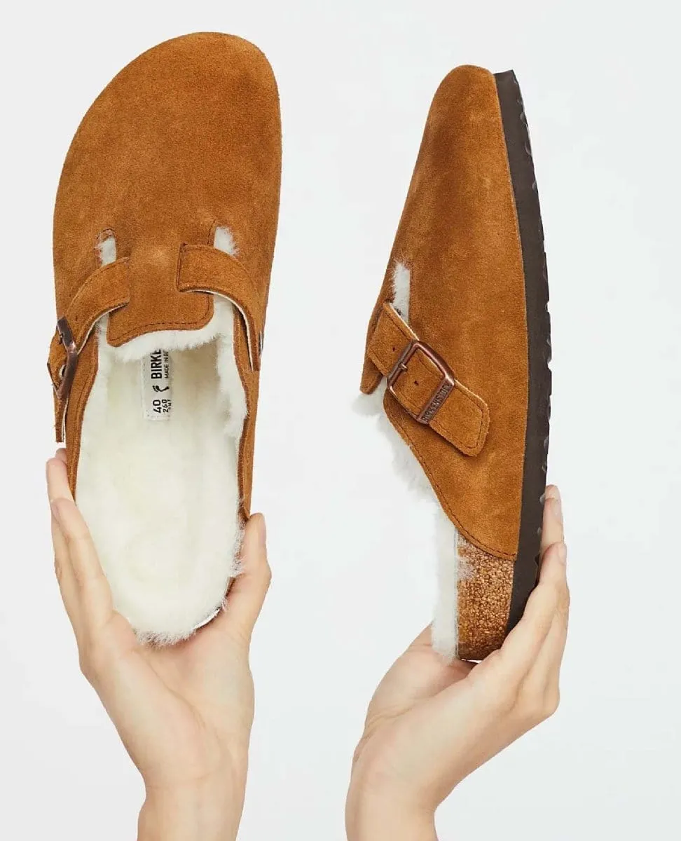 Birkenstock Boston Shearling Mink Clogs