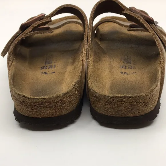 Birkenstock Arizona Brown Leather Sandals – EU Sz 39 Narrow US M 6 W 8 Two Strap