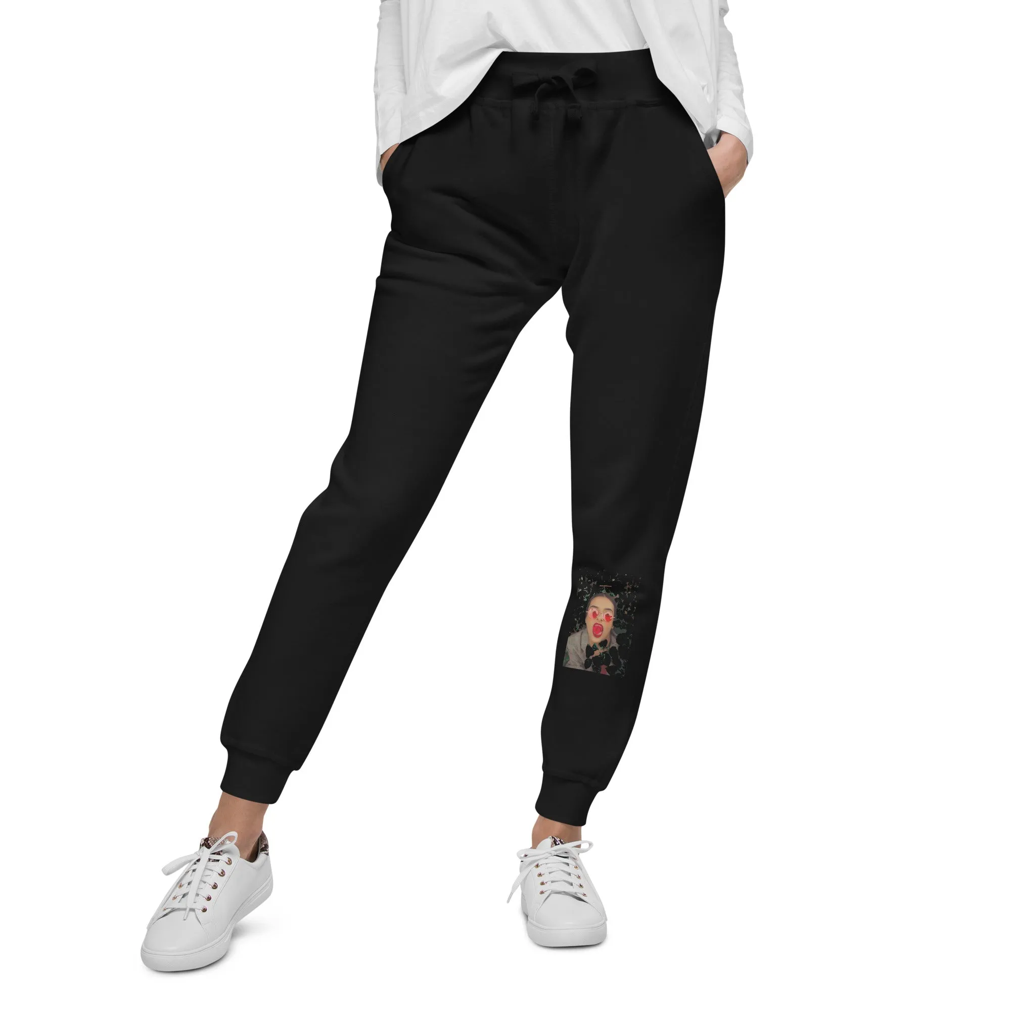 Black fleece sweatpants