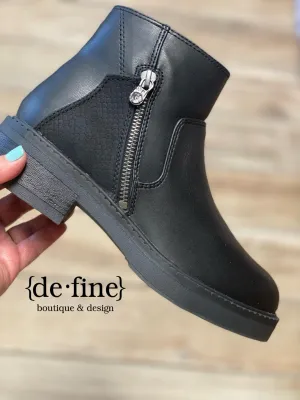 Blowfish Vienna Black Booties with Python Patch