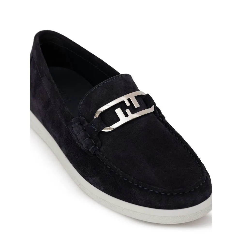 Blue Suede Leather Loafer