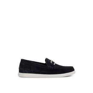 Blue Suede Leather Loafer