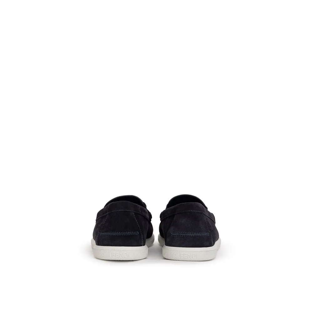 Blue Suede Leather Loafer
