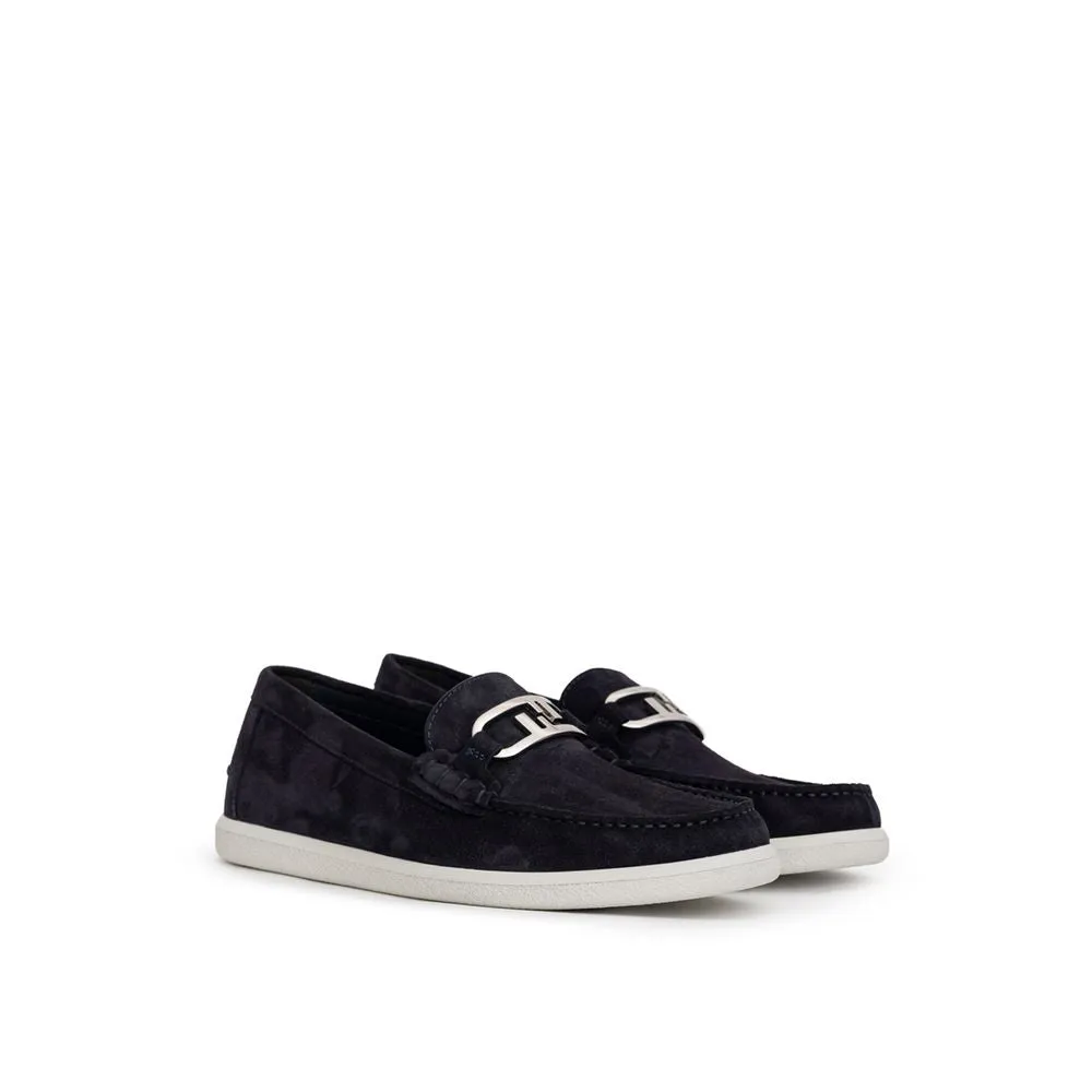 Blue Suede Leather Loafer