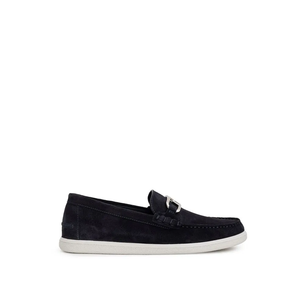 Blue Suede Leather Loafer
