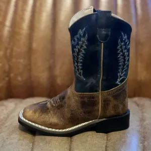 Burnt Brown / Cactus Navy Toddler and Kids Boots