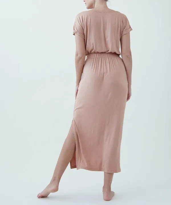 Casual Bamboo Blouse-Style One Piece