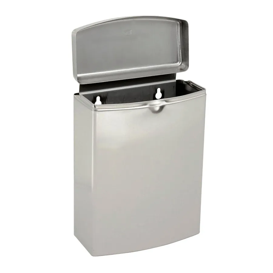 Commercial Restroom Sanitary Napkin Disposal, Roval-Surface-Mounted, Stainless Steel ASI 20852