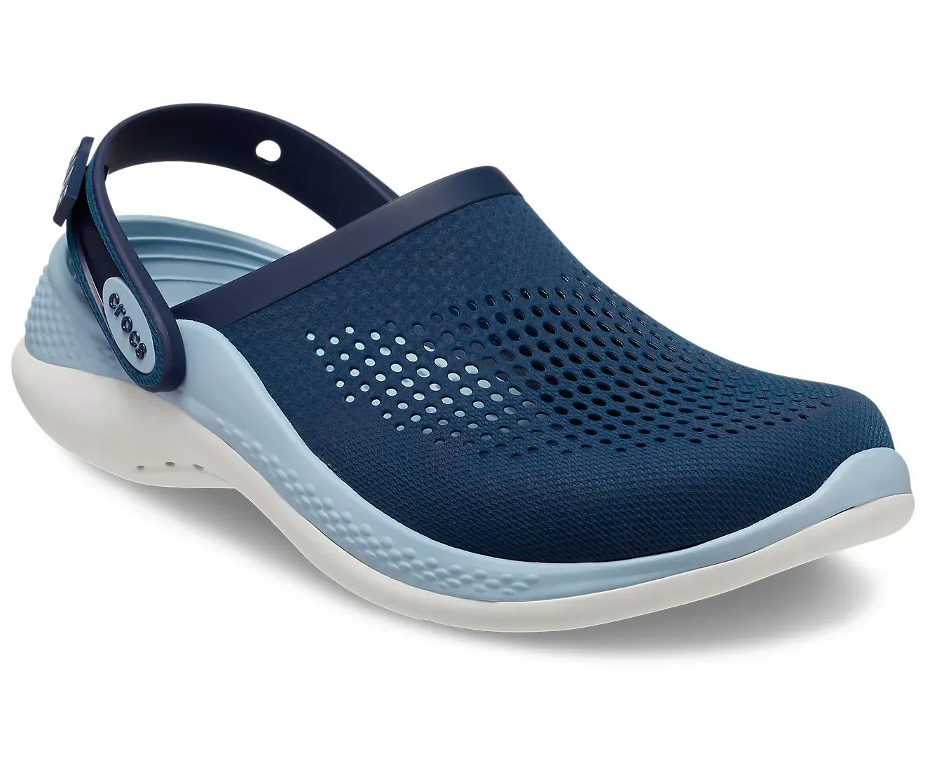 Crocs Adults Unisex LiteRide 360 Cushioned Slip On Clogs In Navy/Blue Grey
