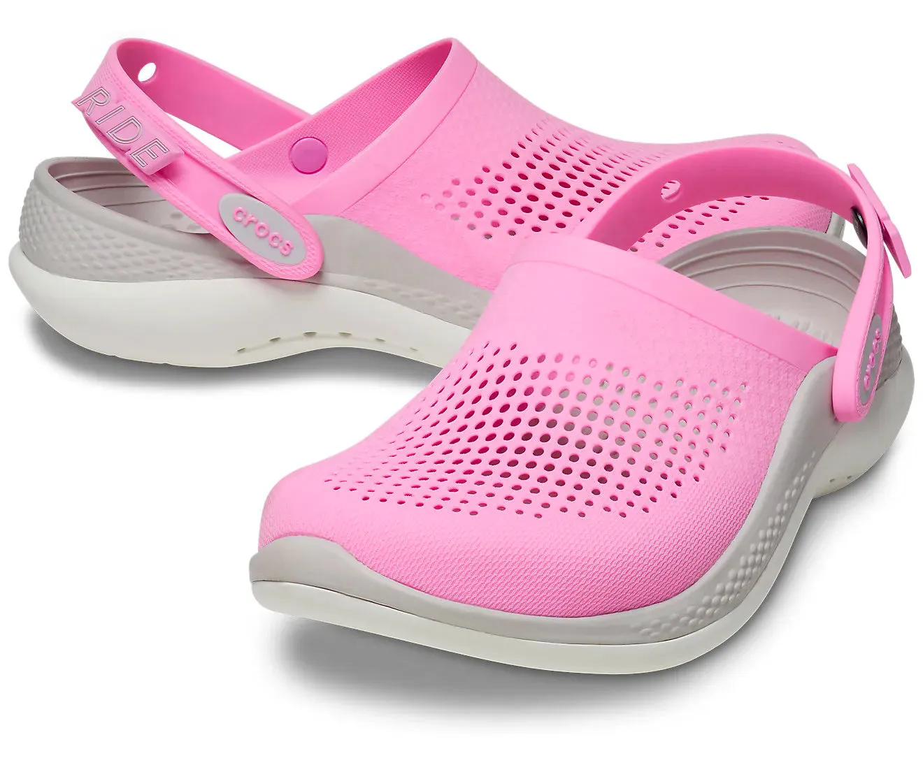 Crocs Adults Unisex LiteRide 360 Cushioned Slip On Clogs In Taffy Pink