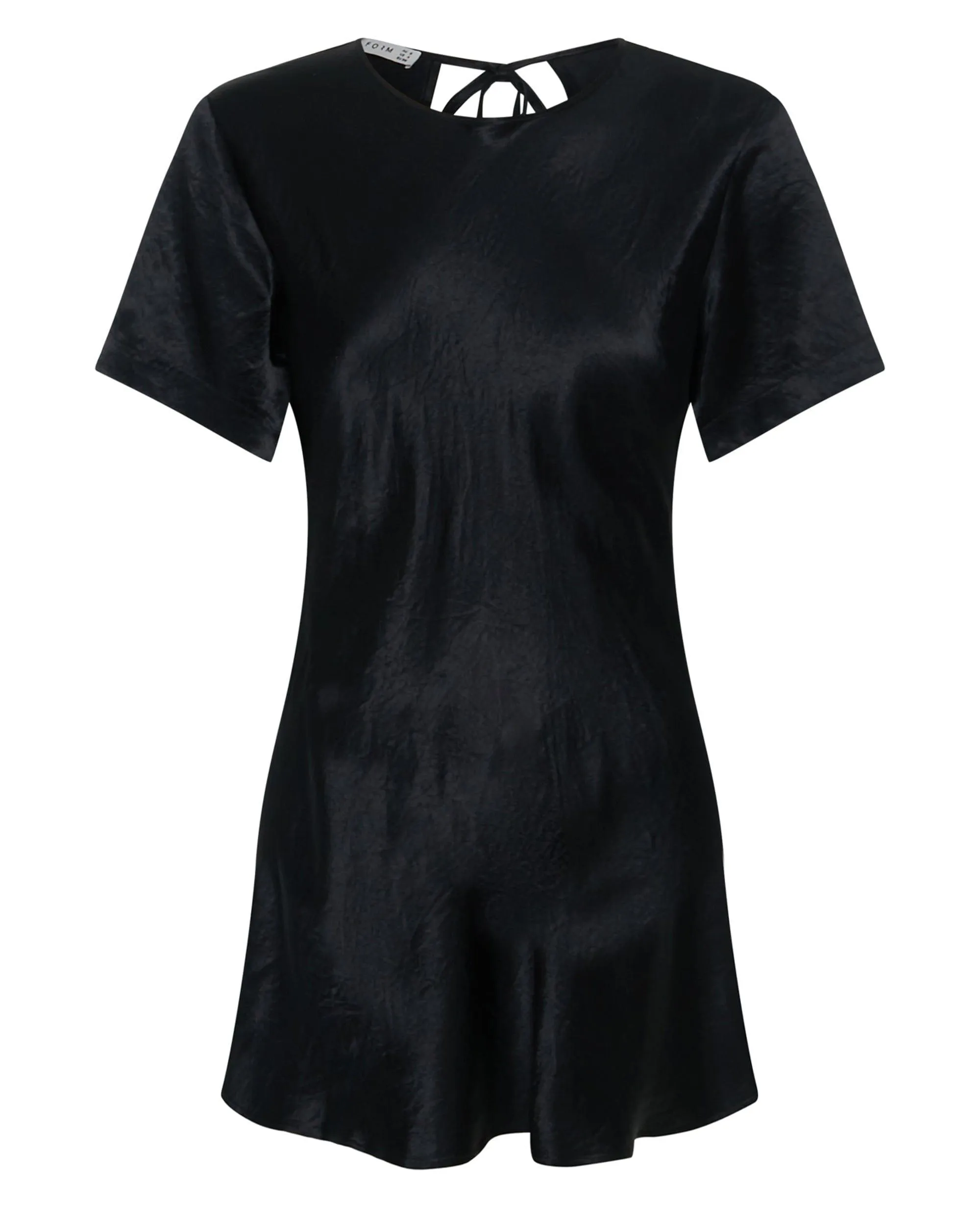 CRUSH BIAS TEE MINI DRESS | BLACK