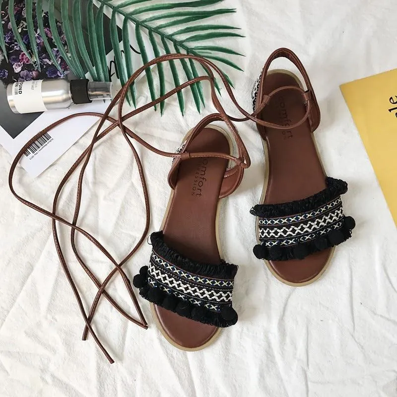 Designer Gladiator Sandals Flat Shoes