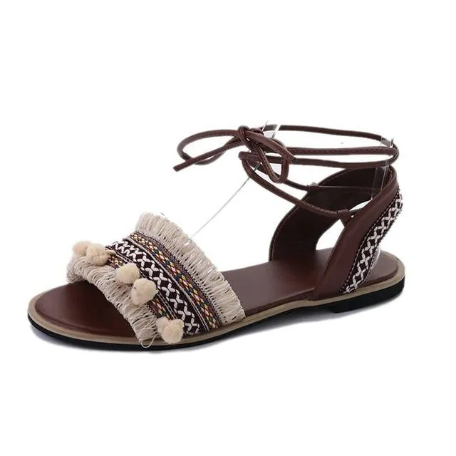 Designer Gladiator Sandals Flat Shoes