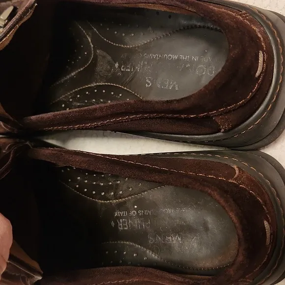 Donald Pliner brown suede robber wedge loafers drivers shoes sz 10.5