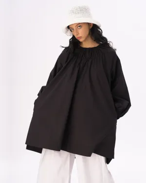 Elastic Pleated Collar Tunic