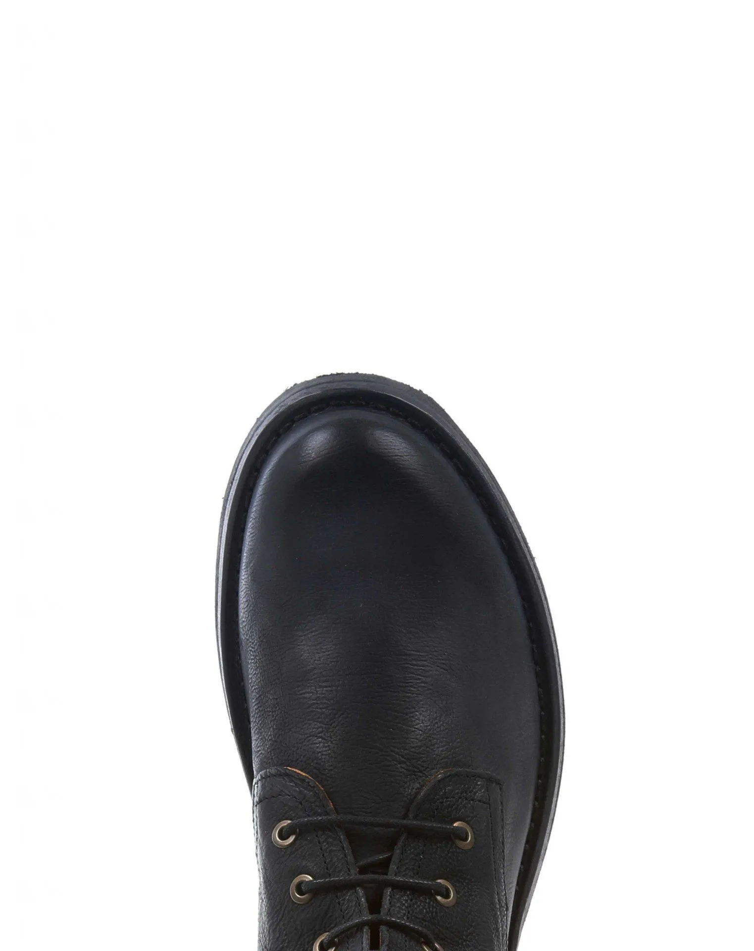 ELME Black Leather Lace-up Boots