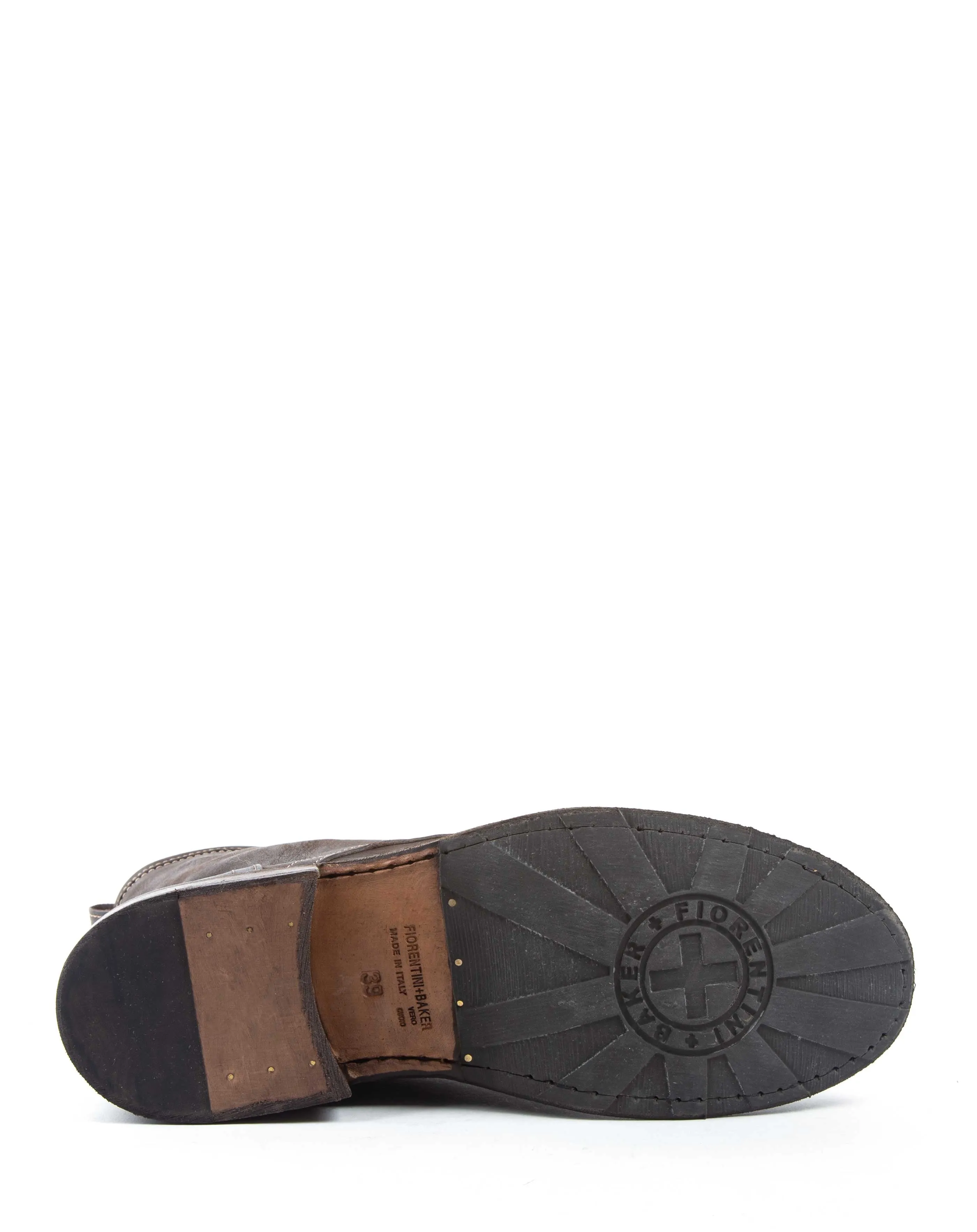 ELME Brown Leather Lace-up Boots