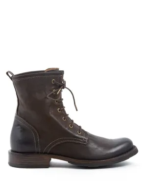 ELME Brown Leather Lace-up Boots