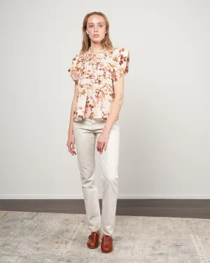 esme flutter sleeve top - cream