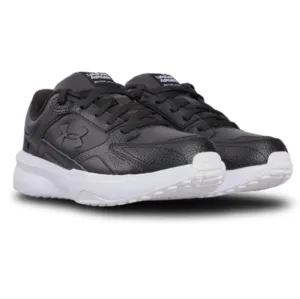 EUC Under Armour Men's Edge Black Leather Training Running Sneakers, 12